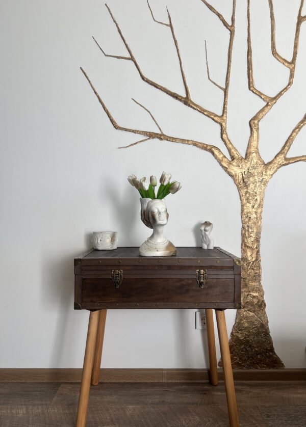 Masa Vintage Tip Valiză - Deep Brown - imagine 6