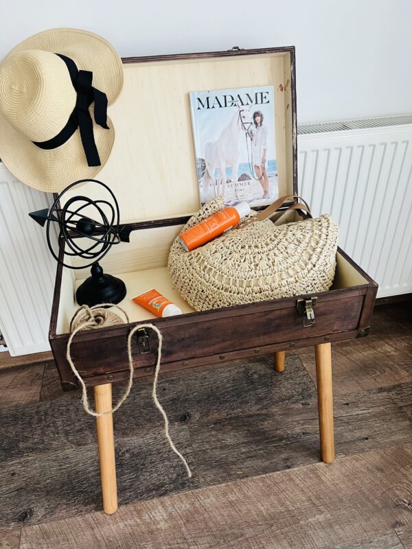 Masa Vintage Tip Valiză - Deep Brown - imagine 8
